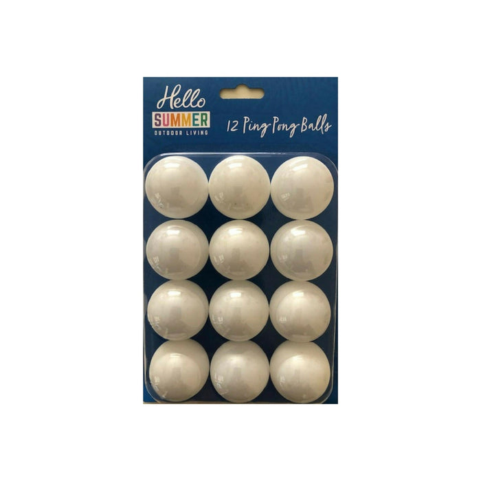 Pack of 12 Plain White Ping Pong Balls / Table Tennis Balls - Sport Line