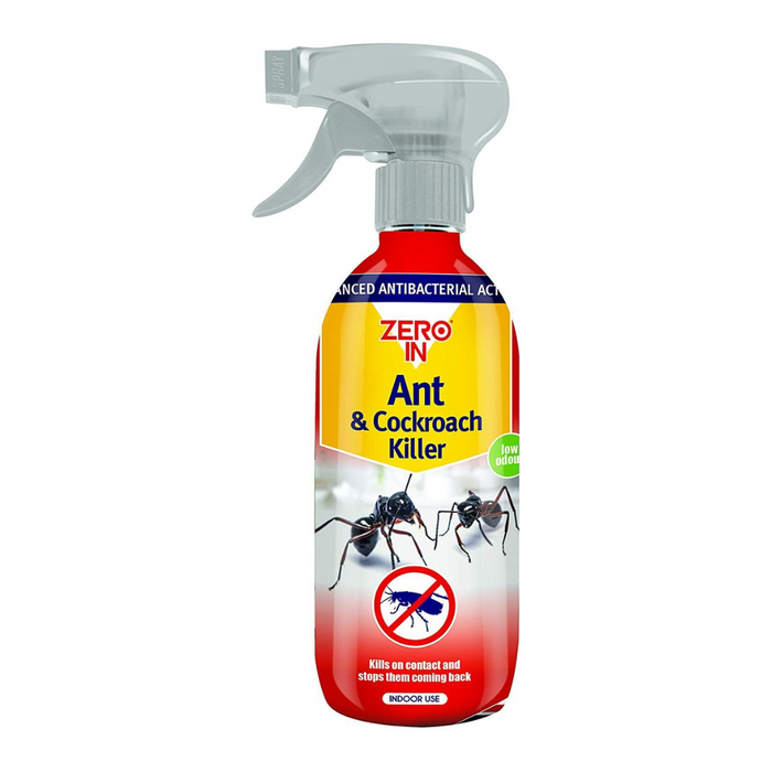 Zero In Anti-Bacterial Ant & Cockroach Killer Spray 500ml - Zero In